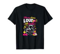 J'aime Mon Silence à Voix Haute avec des Livres au Design Neon Reader T-Shirt