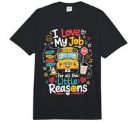 J'aime Mon Travail : Petites Raisons pour lesquelles Un Chauffeur de Bus drôle retourne à l'école Comfort Colors Adult Heavyweight T-Shirt