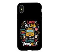 J'aime Mon Travail : Petites Raisons pour lesquelles Un Chauffeur de Bus drôle retourne à l'école Coque pour iPhone X/XS