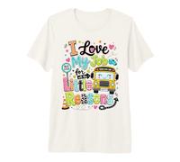 J'aime Mon Travail : Petites Raisons pour lesquelles Un Chauffeur de Bus drôle retourne à l'école T-Shirt Haut de Gamme