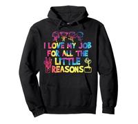 J'aime Mon Travail pour Toutes Les Petites Raisons, Professeur Tie Dye Kid Sweat à Capuche