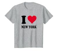 J'aime New York T-Shirt, Enfant, Gris Chiné, 8 Ans