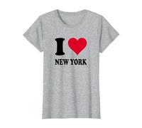 J'aime New York T-Shirt, Femme, Gris Chiné, XXL
