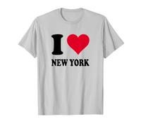 J'aime New York T-Shirt, Homme, Argent, XL