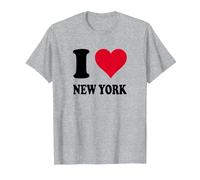 J'aime New York T-Shirt, Homme, Gris Chiné, 3XL