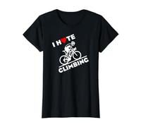 J'aime ou Je déteste l'escalade et Le Cyclisme T-Shirt Graphique avec Valeur, Femme, Noir, L
