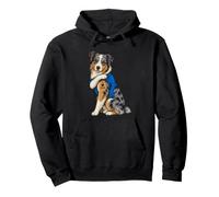 J'aime Papa, Chien tatoué, Papa, Amateur de Berger américain Sweat à Capuche