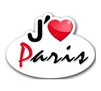 J'aime Paris - 5x3.7cm - Sticker/Autocollant