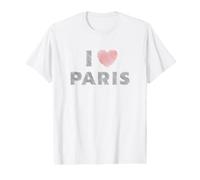 J'aime Paris Capitale Hachure écriture T-Shirt Graphique avec Valeur