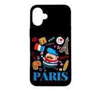 J'aime Paris, Paris, France, Culture, Doodles, Graphisme Coque pour iPhone 16 Plus