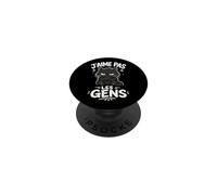 J'aime Pas Les Gens - Humour Drole Chat Mignon Grognon PopSockets PopGrip Adhésif