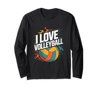 J'aime Passion Expression pour les passionnés de volley-ball Manche Longue