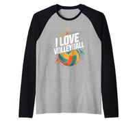 J'aime Passion Expression pour les passionnés de volley-ball Manche Raglan