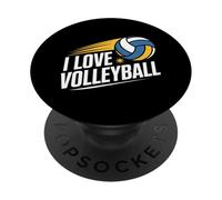 J'aime Passion Sport, passionné de volley-ball PopSockets PopGrip Adhésif
