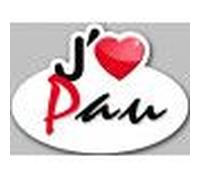 J'aime Pau - 5x3.7cm - Sticker/Autocollant