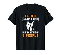 J'aime peindre et peut-être 3 personnes dessinent à colorier T-Shirt