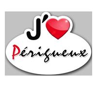 J'aime Périgueux (15x11cm) - Sticker/Autocollant