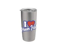 J'aime Phnom Penh Gobelet isotherme en acier inoxydable double paroi
