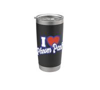 J'aime Phnom Penh Gobelet isotherme en acier inoxydable double paroi