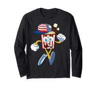 J'aime Popcorn Cool Snack Boy Kid Bro Sœur Fille Enfants Manche Longue