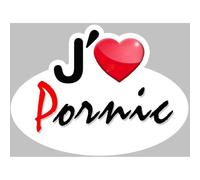 J'aime Pornic - 5x3.7cm - Sticker/Autocollant