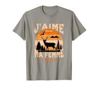 J'aime Quand Ma Femme Humour Couple Cadeau Chasse Chasseur T-Shirt, Homme, Ardoise, 3XL