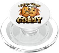 J'aime Quand tu ES Un Couple de Corny Corndog PopSockets PopGrip pour MagSafe