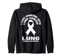J'aime Quelqu'un Qui est sensibilisé au Cancer du poumon Sweat à Capuche