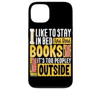J'aime rester au lit et lire des livres, il y a trop de monde dehors Coque pour iPhone 13