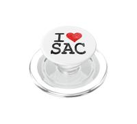 J'aime Sacramento I Heart Sac California Capitol PopSockets PopGrip pour MagSafe