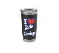 J'aime Saint-Domingue Gobelet isotherme en acier inoxydable double paroi