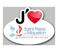 J'aime Saint-Pierre Et Miquelon (15x11cm) - Sticker/Autocollant