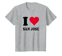 J'aime San José T-Shirt, Enfant, Gris Chiné, 6 Ans