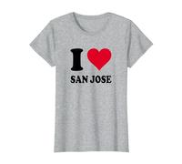J'aime San José T-Shirt, Femme, Gris Chiné, S