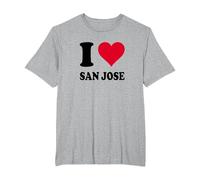 J'aime San José T-Shirt, Homme Grandes Tailles, Gris Chiné, 3X Tall