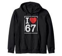J'aime Six Sept 67 Sweat à Capuche