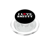 J'aime Smitty avec Le nom de ma Petite Amie et de Mon Petit ami Smitty PopSockets PopGrip pour MagSafe