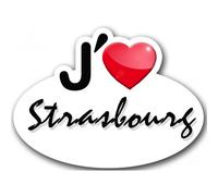 J'aime Strasbourg - 15x11cm - Sticker/Autocollant