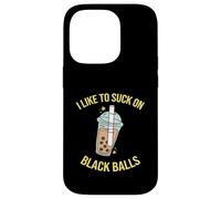 J'aime sucer des boules noires : Suck My Balls Boba Funny Coque pour iPhone 14 Pro