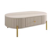 Jaime - table basse 100 cm - 1 tiroir - Beige