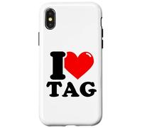 J'aime Tag Coque pour iPhone X/XS