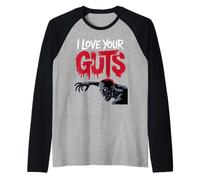 J'aime tes tripes, Horreur Zombie drôle, Halloween Manche Raglan