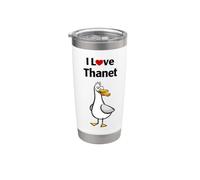 J'aime Thanet Gobelet isotherme en acier inoxydable double paroi