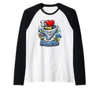 J'aime The Swirl, Jeu de Chasse aux tempêtes Amusant Manche Raglan