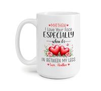 J'Aime Ton Visage Mug Durable Tasse À Café Céramique Tasse À Thé Cadeaux Amusants Pour Anniversaire Noël Collègue 330Ml