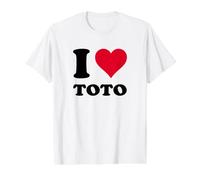 J'aime Toto T-Shirt Graphique avec Valeur, Homme, Blanc, M