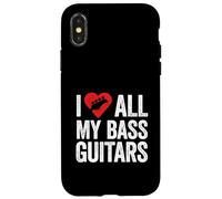 J'aime Toutes Mes Guitares Basses pour Bassiste Coque pour iPhone X/XS