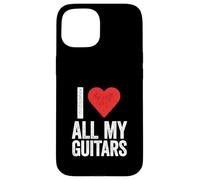J'aime Toutes Mes Guitares pour Guitariste collectionneur Coque pour iPhone 15