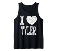 J'aime Tyler Valentine, petit ami, fils, garçon, cœur, nom de mari Débardeur