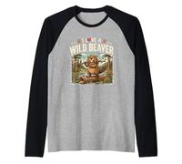 J'aime Un Castor Sauvage | Funny Beaver Manche Raglan